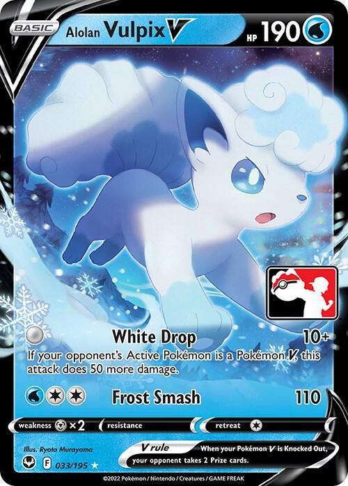 Silver Tempest Alolan Vulpix V [Prize-Pack] Pokémon card